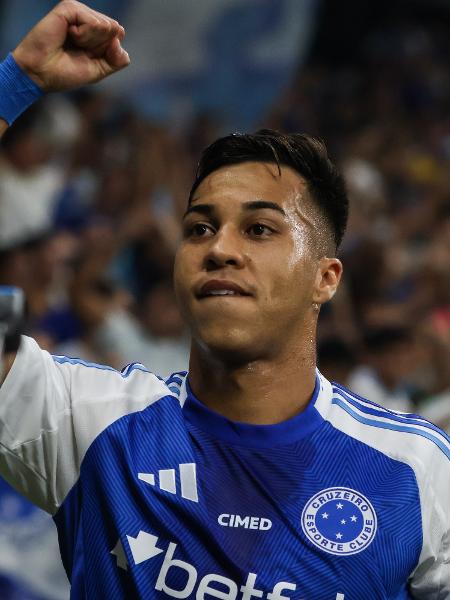 Kaio Jorge, do Cruzeiro, comemora gol sobre o Flamengo em duelo do Brasileirão Kaio Jorge, do Cruzeiro, comemora gol sobre o Flamengo em duelo do Brasileirão