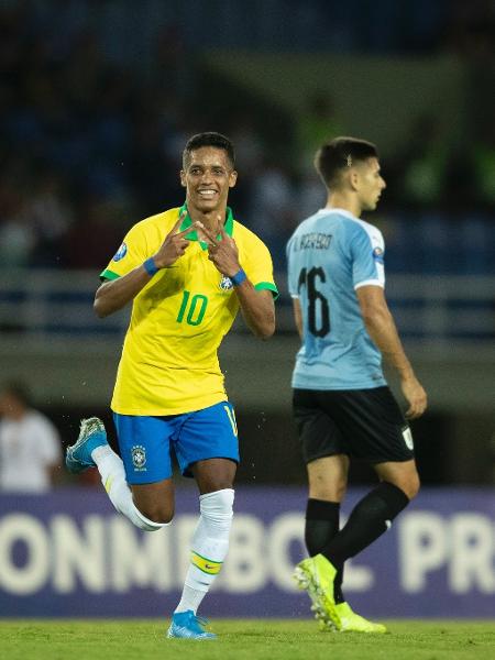 Pedrinho abriu o placar para o Brasil diante do Uruguai, pelo Pré-Olímpico - Lucas Figueiredo/CBF