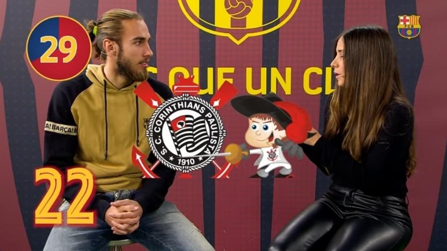 Jogador do Barcelona diz que "simpatiza" com Corinthians - Reprodução/YouTube