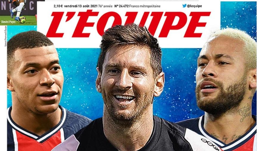 Jornal francês "L"Équipe" chama PSG de "Os novos galácticos" - Reprodução/L"Équipe
