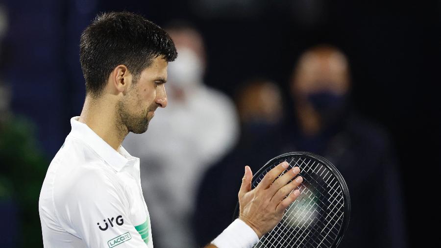 24.2.22 - Novak Djokovic é derrotado pelo tcheco Jiri Vesely  - SUHAIB SALEM/REUTERS