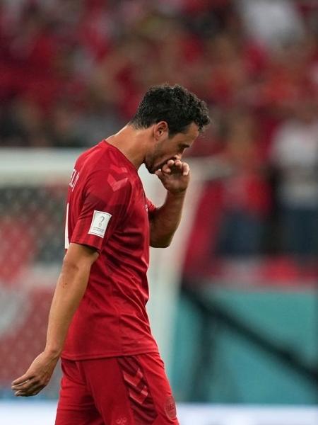 Thomas Delaney, da Dinamarca, durante partida contra a Tunisia - DeFodi Images via Getty Images