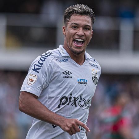 Marcos Leonardo, do Santos, comemora gol contra a Portuguesa pelo Paulistão - ANDERSON LIRA/FUTURA PRESS/ESTADÃO CONTEÚDO