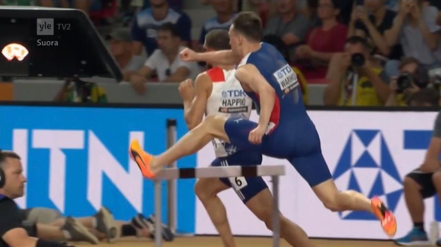 Karsten Warholm, campeão olímpico, comete suposta irregularidade no Mundial de Atletismo