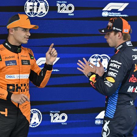 Lando Norris e Max Verstappen se estranharam após batida no GP da Áustria de F1