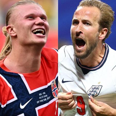 Noruega e Inglaterra mudam times para duelo Haaland x Kane na Copa; veja