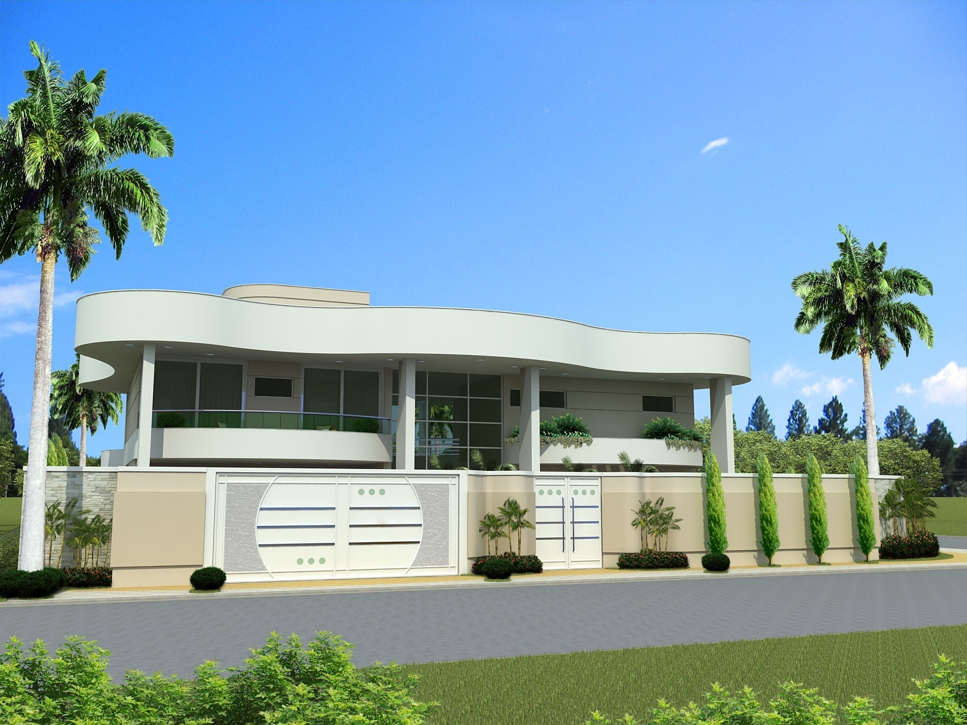 Projeto da casa do brasileiro Ismaily que está sendo construída no interior de Mato Grosso do Sul - Divulgação