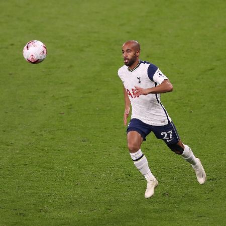 Lucas Moura, do Tottenham, durante partida contra o West Ham em 18 de outubro de 2020