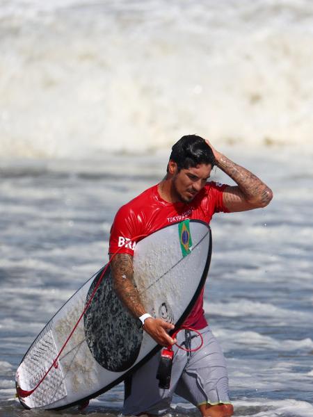 27.jul.2021 - Gabriel Medina após derrota na disputa da medalha de bronze - Lisi Niesner/Reuters