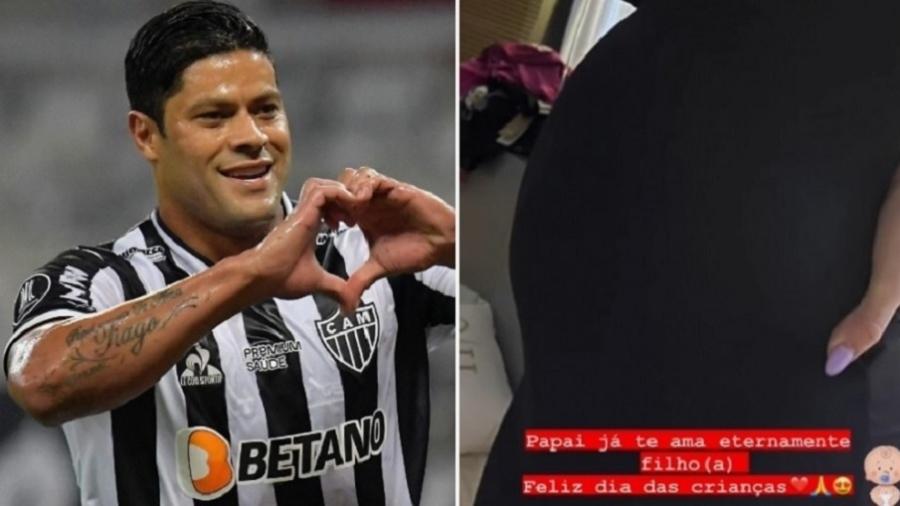 Jogador do Atlético-MG, que anunciou que Camila estava grávida em setembro, homenageou o futuro filho - GettyImages/Reprodução/Instagram 