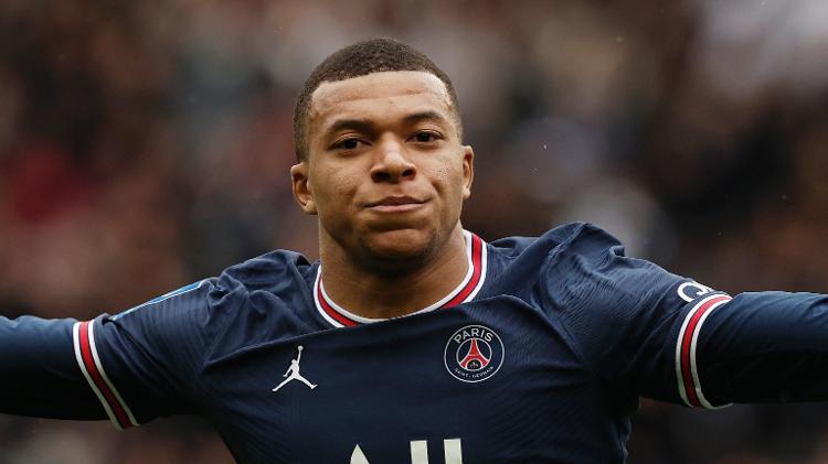 13.3.22 - Kylian Mbappé du PSG célèbre son premier but face à Bordeaux - BENOIT TESSIER/REUTERS - BENOIT TESSIER/REUTERS