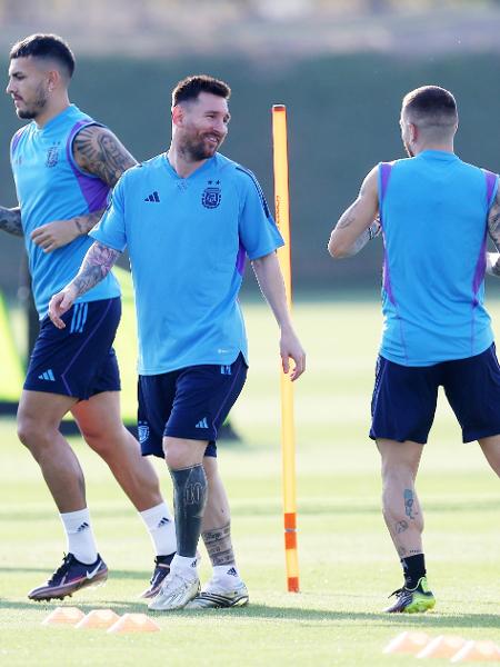 Lionel Messi em treino da seleção argentina. - Christopher Lee/Getty Images