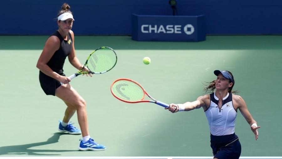 Luisa Stefani e Jennifer Brady nas quartas de final do US Open de 2023