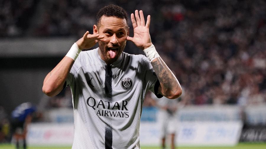 Neymar fez dois gols no amistoso de pré-temporada do PSG contra o Gamba Osaka - Toshifumi Kitamura/AFP