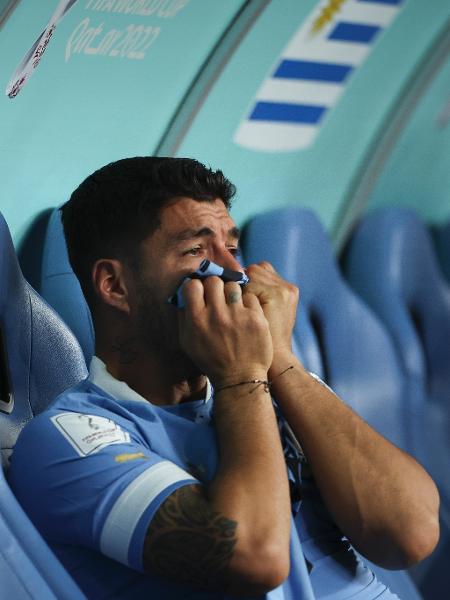 Luis Suárez chora com a eliminação do Uruguai na Copa do Mundo - Maja Hitij - FIFA/FIFA via Getty Images
