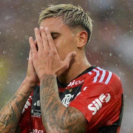 Pedro se lamenta durante Flamengo x Del Valle, jogo da Recopa Sul-Americana - CLEVER FELIX/LDG NEWS/ESTADÃO CONTEÚDO