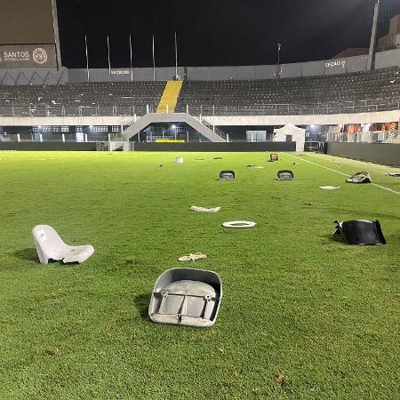 Vila Belmiro após o rebaixamento do Santos