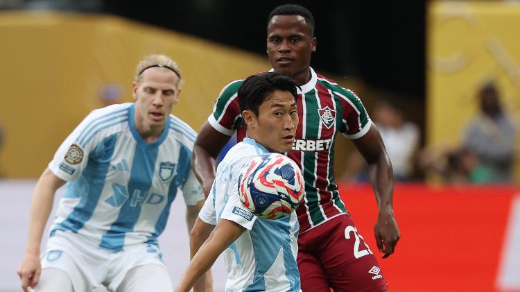 Arias em ação durante jogo entre Fluminense e Ulsan no Mundial Arias em ação durante jogo entre Fluminense e Ulsan no Mundial