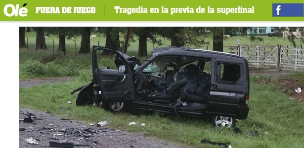 Quatro torcedores do Boca que viajavam para final da Libertadores morreram em acidente - Reprodução Olé