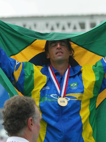 Fernando Meligeni ganha medalha de ouro no tenis individual do Pan de 2003 - Antônio Gaudério / Folhapress