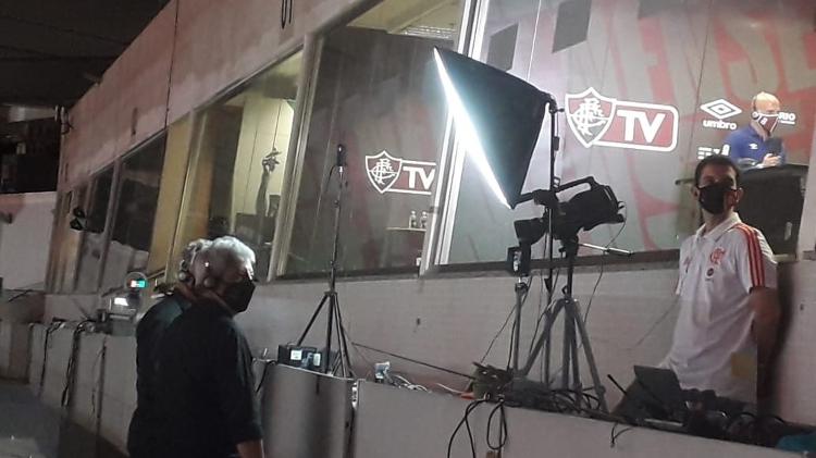 "Guerra" entre as TV oficiais de Flamengo e Fluminense chamou a atenção antes da final da Taça Rio - Alexandre Araújo / UOL Esporte - Alexandre Araújo / UOL Esporte