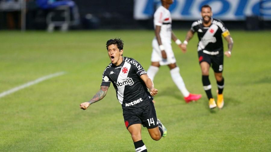 German Cano comemora um dos gols do Vasco sobre o São Paulo, em jogo do Brasileirão 2020 - Rafael Ribeiro / Vasco