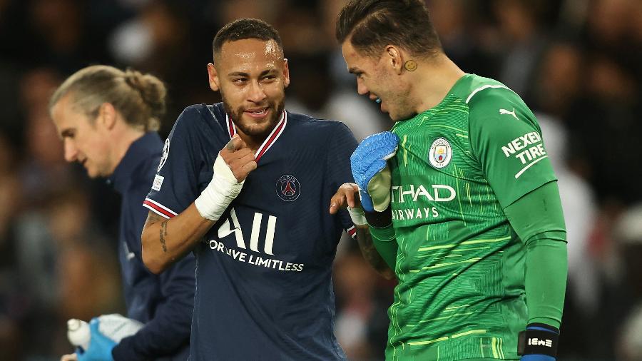 O PSG, de Neymar, visita o Manchester City, de Ederson, pela Champions League - GettyImages