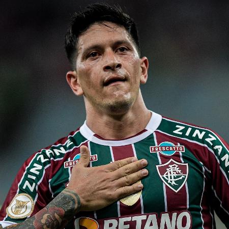 Cano comemora gol pelo Fluminense diante do São Paulo