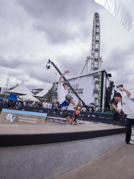 O skatista Kalani Konig durante a disputa da final do skate park, válida pela 4ª etapa do STU 2024. 