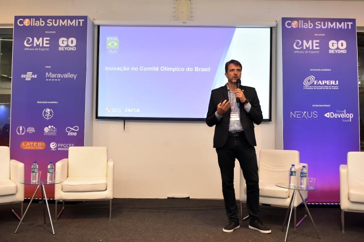 Matheus Figueiredo, do COB, em participação no Collab Summit Matheus Figueiredo, do COB, em participação no Collab Summit
