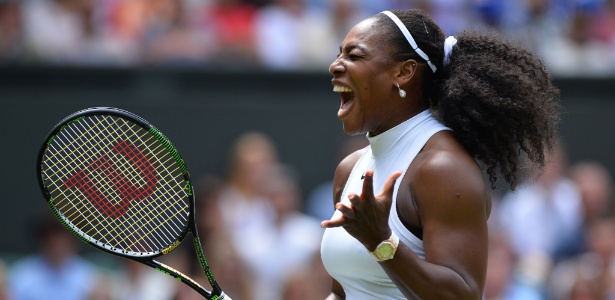 Serena Williams durante estreia em Wimbledon - Glyn Kirk/AFP