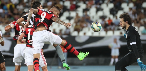 Paolo Guerrero fez um dos gols do Flamengo no último encontro com o Botafogo - Gilvan de Souza/Flamengo