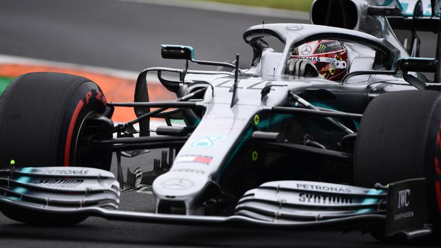Lewis Hamilton, durante o treino classificatório para o GP da Itália - Miguel Medina/AFP