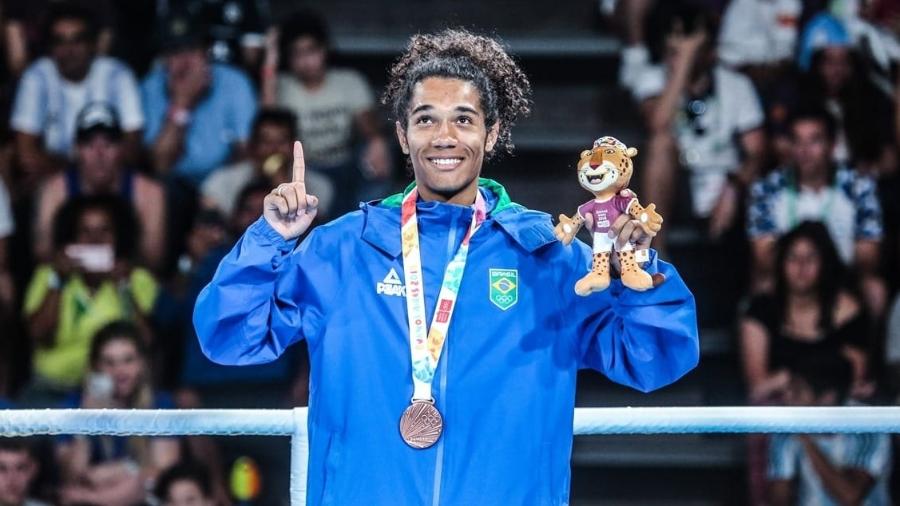 Pugilista Luiz Oliveira, bronze nos Jogos Mundiais da Juventude em 2018 - Pedro Ramos/rededeesporte.gov.br
