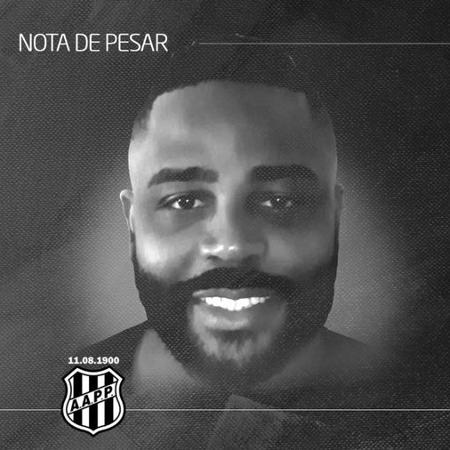 Ponte Preta lamenta a morte de Lucas Pereira, de 39 anos, vítima da covid-19 - Divulgação/A.A. Ponte Preta