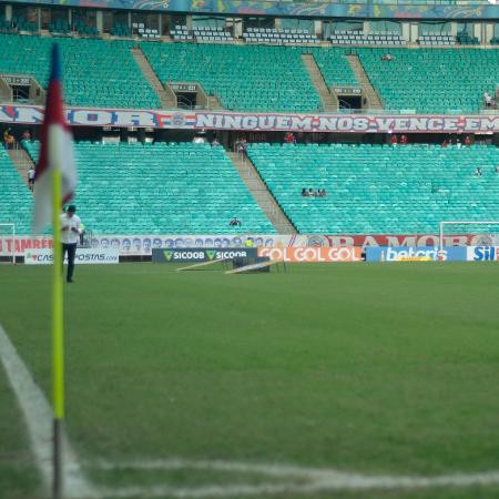 Torcedor morreu durante partida entre Bahia e Brusque, na Fonte Nova, neste sábado (8) - Jhony Pinho/AGIF