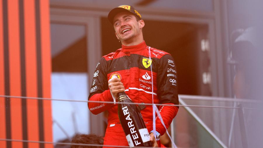 Charles Leclerc após vencer o GP da Áustria - Clive Rose/Getty Images