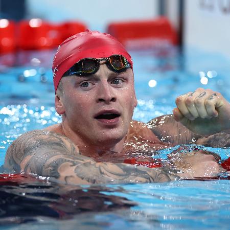 Adam Peaty, nadador britânico, durante competição nas Olimpíadas de Paris