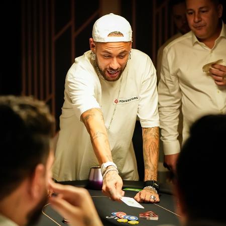 Neymar durante evento de pôquer organizado em parceria entre BSOP e PokerStars