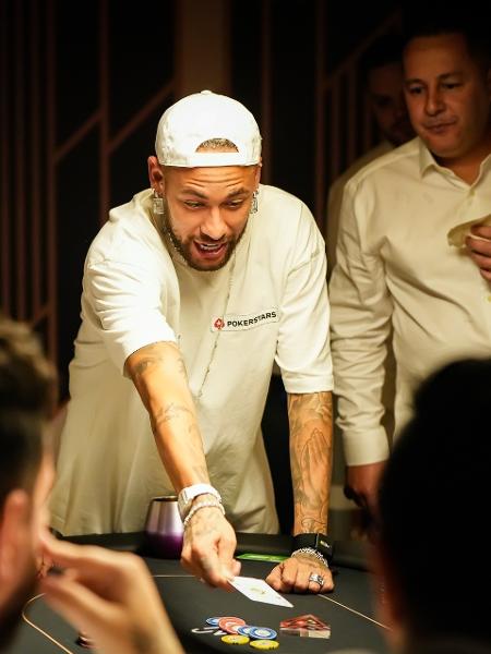Neymar durante evento de pôquer organizado em parceria entre BSOP e PokerStars