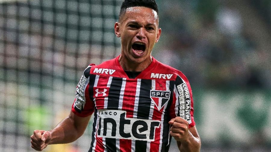 Marcos Guilherme comemora o gol do São Paulo diante do Palmeiras - Ale Cabral/AGIF