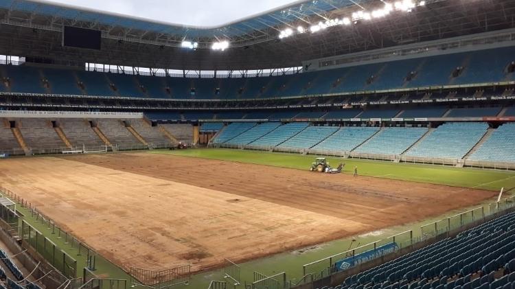 Gramado da Arena do Grêmio - Reprodução - Reprodução