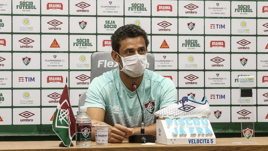 Fred concede entrevista coletiva no CT do Fluminense - Lucas Merçon / FLUMINENSE F.C.