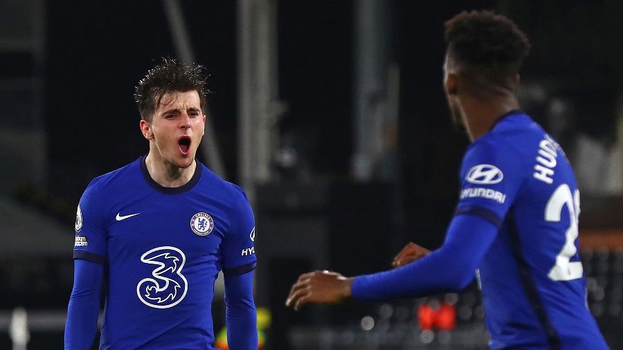 Mason Mount comemora gol do Chelsea contra o Fulham - Clive Rose / POOL / AFP