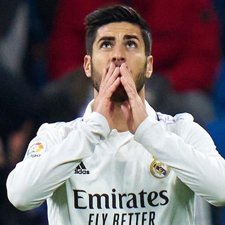 Asensio celebra gol do Real Madrid sobre o Elche em jogo do Campeonato Espanhol - Diego Souto/Quality Sport Images/Getty Images