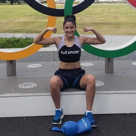 A boxeadora argentina Dayana Sánchez disputou os Jogos Olímpicos de Tóquio