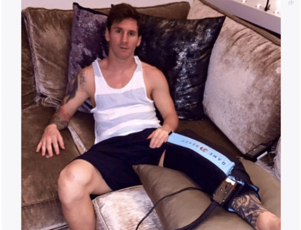 Messi em recuperação de lesão; Barcelona tem aparato especial para astro - Reprodução / Facebook