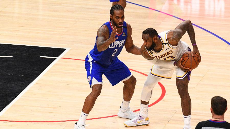  Los Angeles Lakers de LeBron James e Los Angeles Clippers de Kawhi Leonard  - Icon Sportswire/Icon Sportswire via Getty Images
