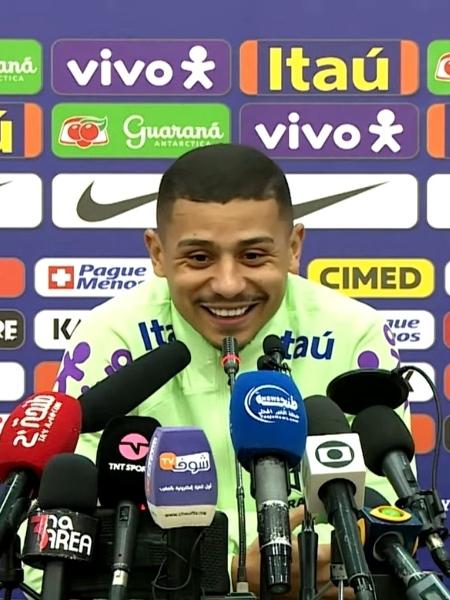 O volante André em coletiva na seleção brasileira - Reprodução/CBF