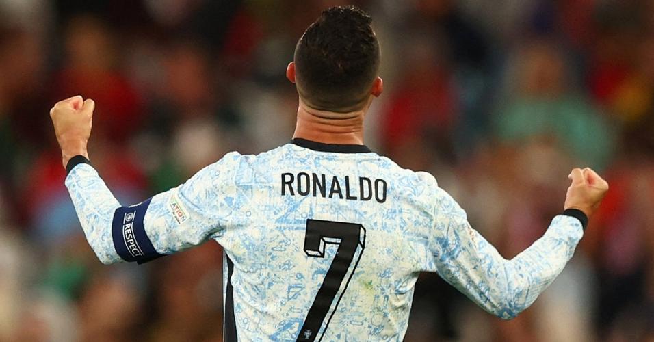 Cristiano Ronaldo celebra gol 900 marcado em Portugal x Croácia, pela Liga das Nações